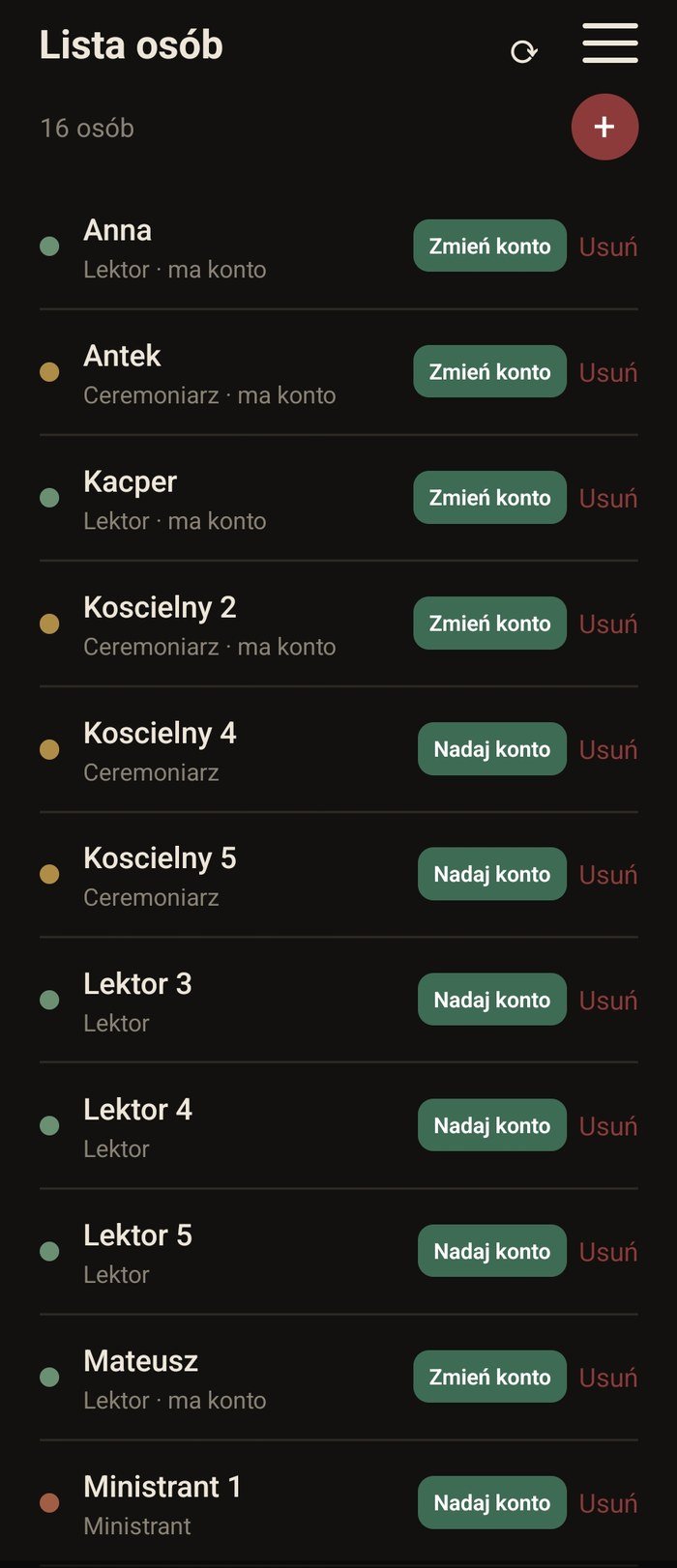 Lista osób